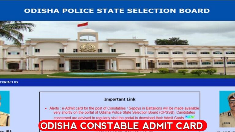 Odisha Police Admit Card 2024: Check Admit card at opssb.inc.in, check step to dawnload